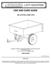 Milwaukee LDT1002PRM Use And Care Manual