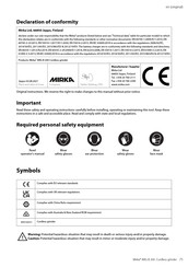 MIRKA ARG-B 200 Operating Instructions Manual