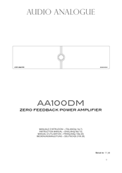 Audio Analogue AA100DM Instruction Manual