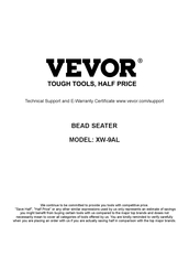 VEVOR XW-9AL Original Instruction