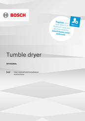 Bosch WTH9280IL User Manual And Installation Instructions