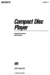 Sony CDP-C601ES Operating Instructions Manual