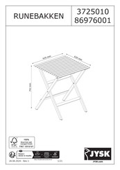 Jysk RUNEBAKKEN 3725010 Manual