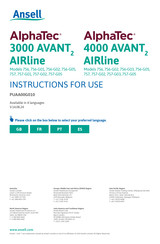 Ansell AlphaTec 4000 AVANT2 AIRline 756 Manual
