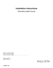 Kallista P80251-LV Installation Instructions Manual