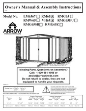 Arrow Storage Products VH65 A Owner's Manual & Assembly Instructions