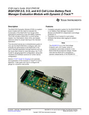 Texas Instruments BQ41Z50EVM User Manual