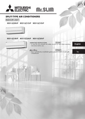 Mitsubishi Electric Mr.Slim MSY-GZ09VF Operating Instructions Manual