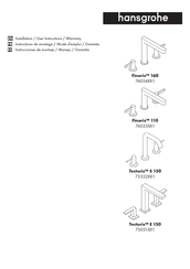 Hans Grohe Tecturis E 150 73031 1 Series Installation/User Instructions/Warranty