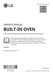 LG WSED7664 Series Owner's Manual