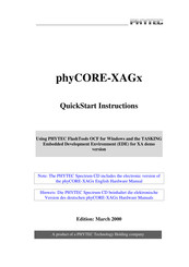 Phytec phyCORE-XAGx Quick Start Instructions