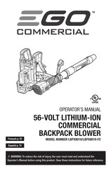 EGO LBPX8010-FC Operator's Manual