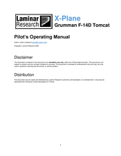 Laminar Research X-Plane Grumman F-14D Tomcat Pilots Operating Manual