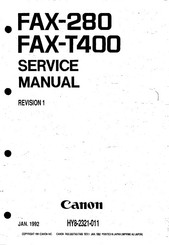 Canon FAX-280 Service Manual