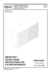Next Valencia II N61034 Assembly Instructions Manual