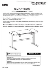 Piranha Furniture PC51 Assembly Instructions Manual