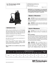 Ion Technologies SH30i Operation Manual