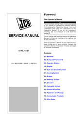 jcb 6TST Service Manual