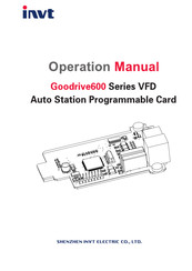 INVT Goodrive600 Series Operation Manual