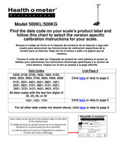 Health O Meter 500KL-BT Manual