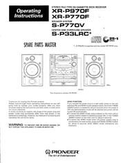Pioneer S-P33LRC Operating Instructions Manual