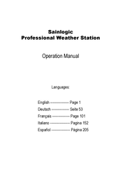 Sainlogic WS3500 Operation Manual