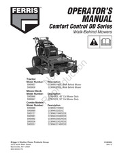 Ferris Comfort Control CCWKAV2452RDCE Operator's Manual