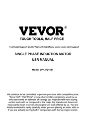 Vevor DP1272184T Instruction Manual