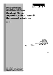 Makita XBU01 Instruction Manual