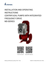 Kolmeks AL-1102/2 MD Installation And Operating Instructions Manual