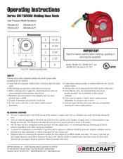 ReelCraft TW5000 Series Operating Instructions Manual