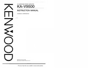 Kenwood KA-V9500 Instruction Manual