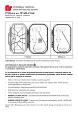Federal Signal Corporation FT300A-V Manual