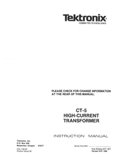 Tektronix CT-5 Instruction Manual