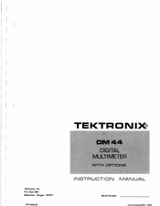 Tektronix DM 44 Instruction Manual