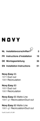 Novy Easy 80 Installation Instructions Manual