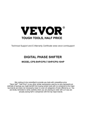 VEVOR CPS-7.5HP Manual