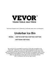 VEVOR CIBT1924C Manual