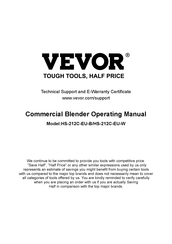VEVOR HS-212C-EU-B Operating Manual