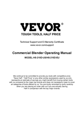 VEVOR HS-210D-EU Operating Manual