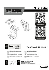 PDE MTG-8252 Assembly Instructions Manual