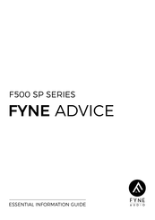 Fyne Audio FYNE ADVICE 502SP Manual