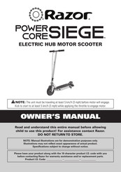 Razor PowerCore Siege Owner's Manual