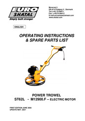 Euro Shatal ST62-E Operating Instructions/Spare Parts List
