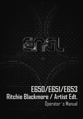 Engl Ritchie Blackmore Signature E650 Operator's Manual