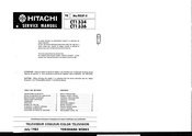 Hitachi CT1336 Service Manual