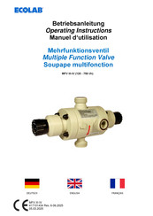 Ecolab MFV III Operating Instructions Manual