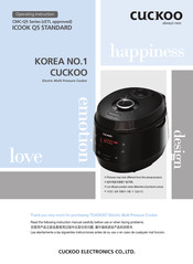 Cuckoo CMC-QAB501S Operating Instructions Manual