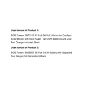 EGO SNT2110-FC Operator's Manual