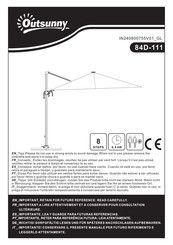 Outsunny 84D-111 Instruction Manual